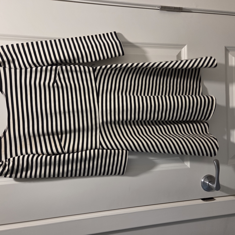Black and White Striped Dress